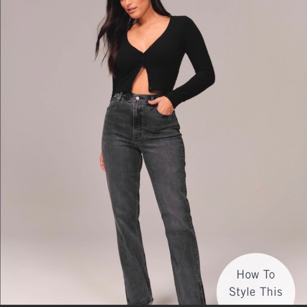 Abercrombie Curve Love 90s Straight Leg Jean